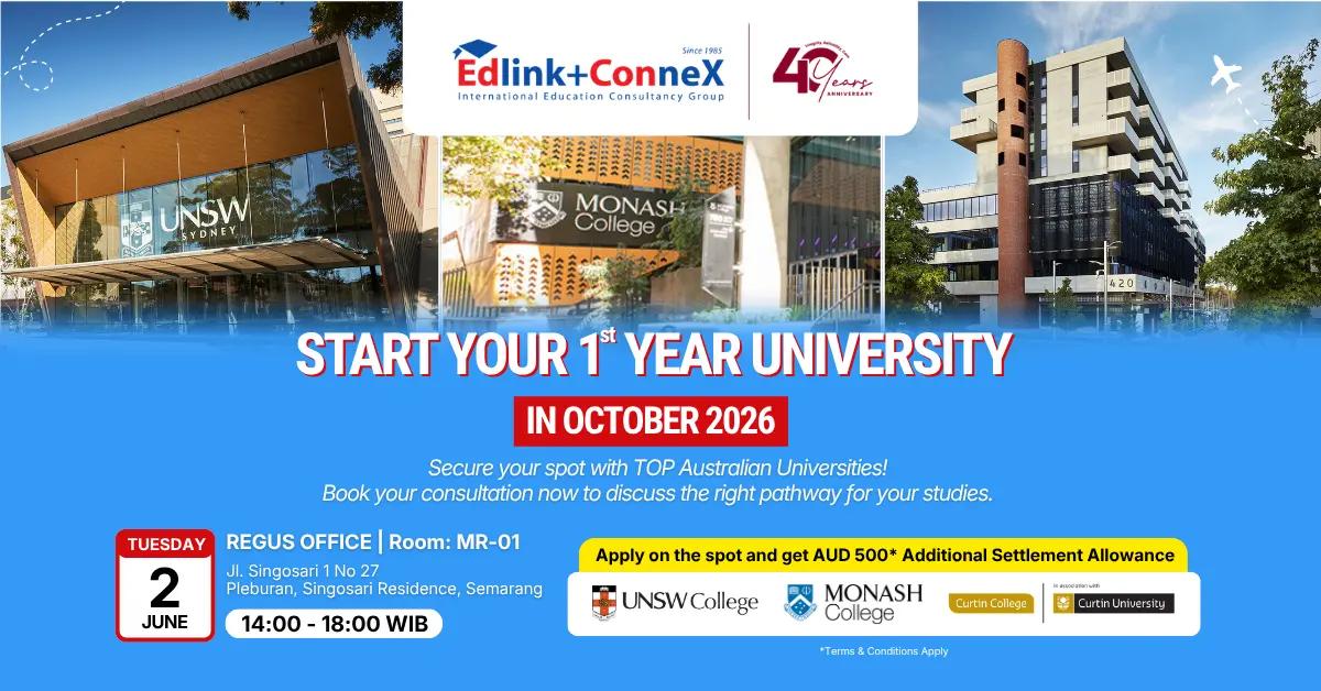 Start Your 1st Year University in Australia October 2026